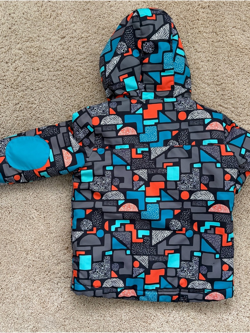 Cat & Jack Teal Aqua Kids Jacket with Orange Accent 5T
